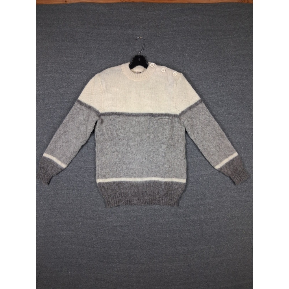 VTG Alafoss Icewool Adult Sweater Medium Gray 100% Wool Nordic Light Academia